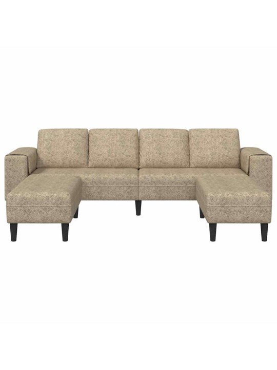 Diivanikomplekt 3 tk helehall tehisnaha suede