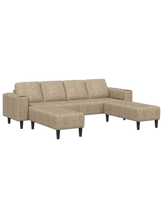 Diivanikomplekt 3 tk helehall tehisnaha suede