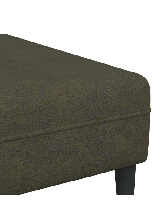 Diivanikomplekt 3 tk armee roheline tehisnaha suede