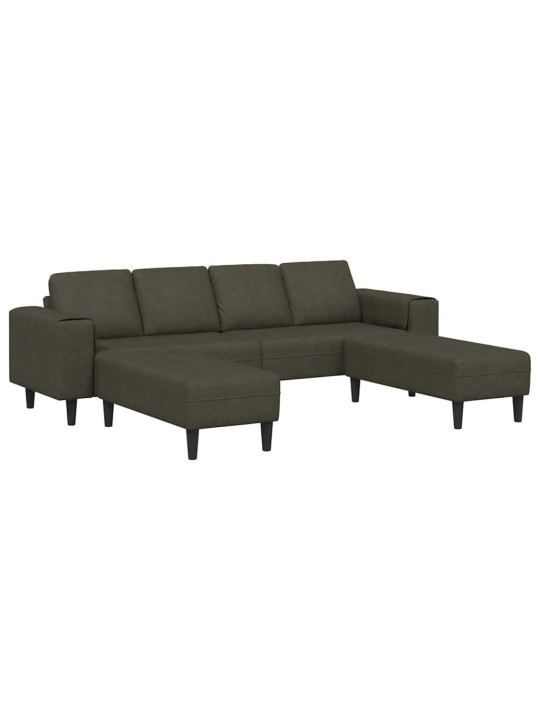 Diivanikomplekt 3 tk armee roheline tehisnaha suede
