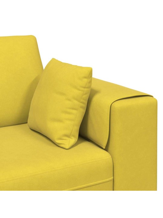 Sametdiivan padjaga kollane 210 cm samet