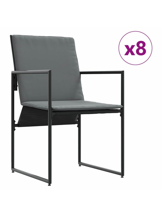 Aia söögilaudade komplekt 9 tk must teras