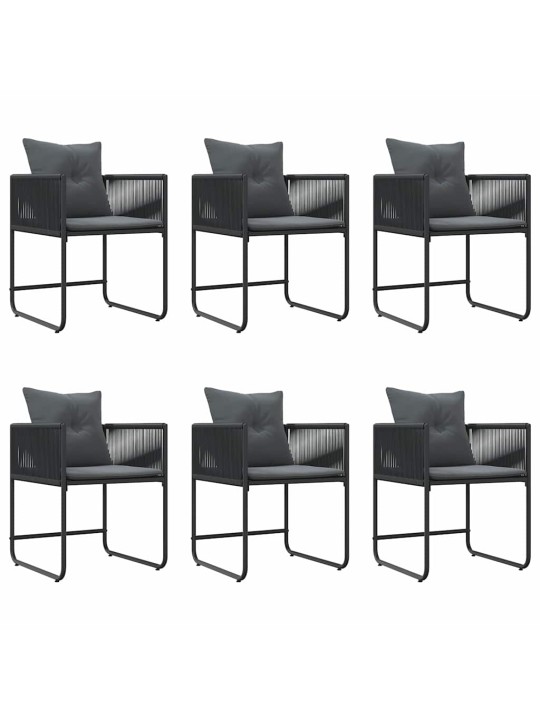 Aia söögilaudade komplekt 7 tk must teras