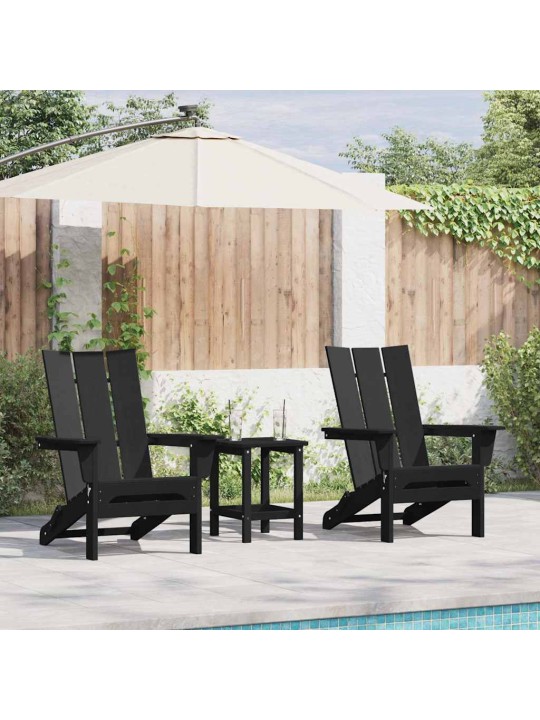 Aia lõõgastusmööbel 2 tk must 74.5 x 80.5 x 90cm plastmass