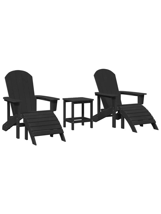 Aia lõõgastusmööbel 3 tk must 38 x 38 x 46cm plastmass