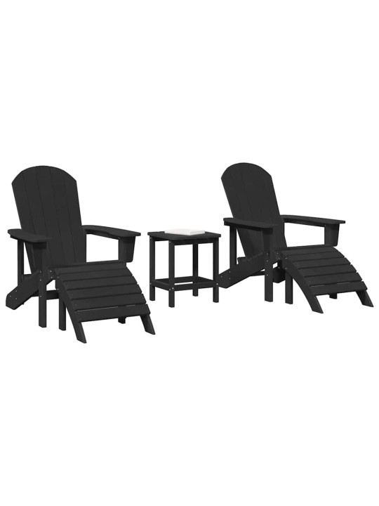 Aia lõõgastusmööbel 3 tk must 38 x 38 x 46cm plastmass