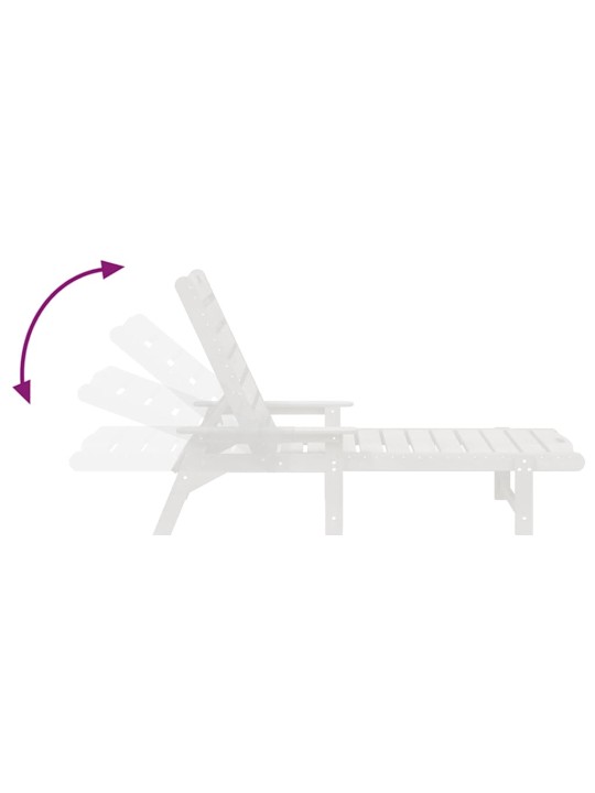 Aia lõõgastusmööbel 2 tk valge 53 x 195.5 x 30 cm polyethylene