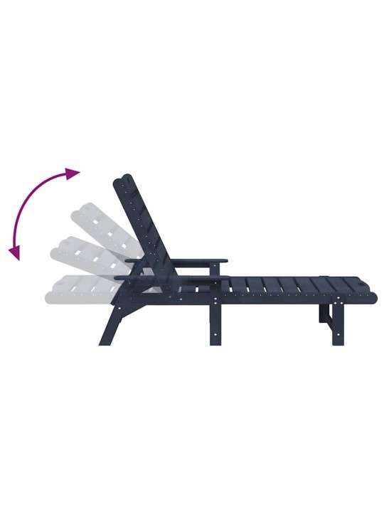 Aia lõõgastusmööbel 2 tk mereväesinine 53 x 195.5 x 30 cm