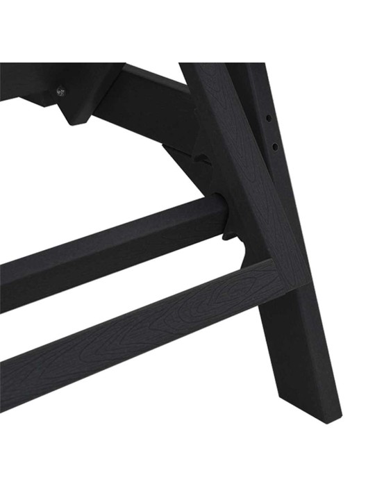Aia lõõgastusmööbel 2 tk must 53 x 195.5 x 30 cm polyethylene