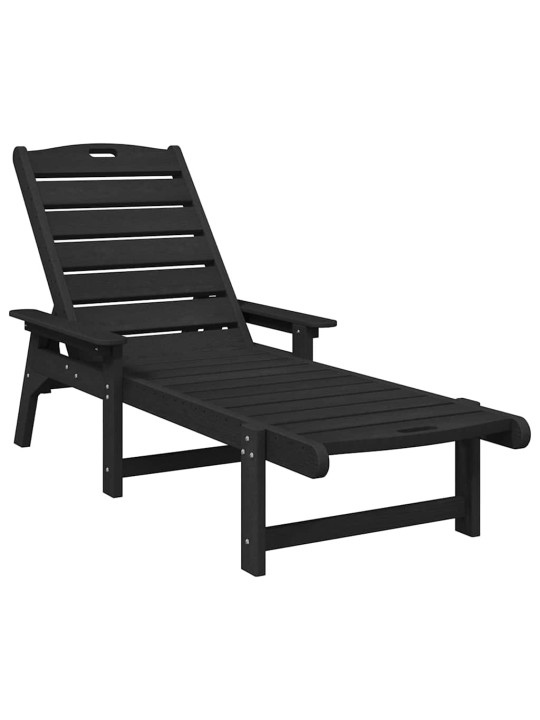 Aia lõõgastusmööbel 2 tk must 53 x 195.5 x 30 cm polyethylene