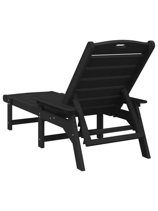 Aia lõõgastusmööbel 2 tk must 53 x 195.5 x 30 cm polyethylene