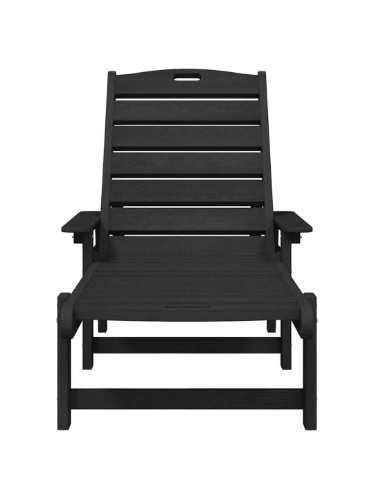 Aia lõõgastusmööbel 2 tk must 53 x 195.5 x 30 cm polyethylene