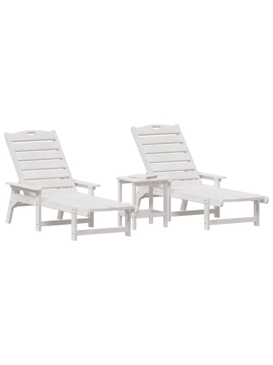 Aia lõõgastusmööbel 3 tk valge 38 x 38 x 46cm polyethylene