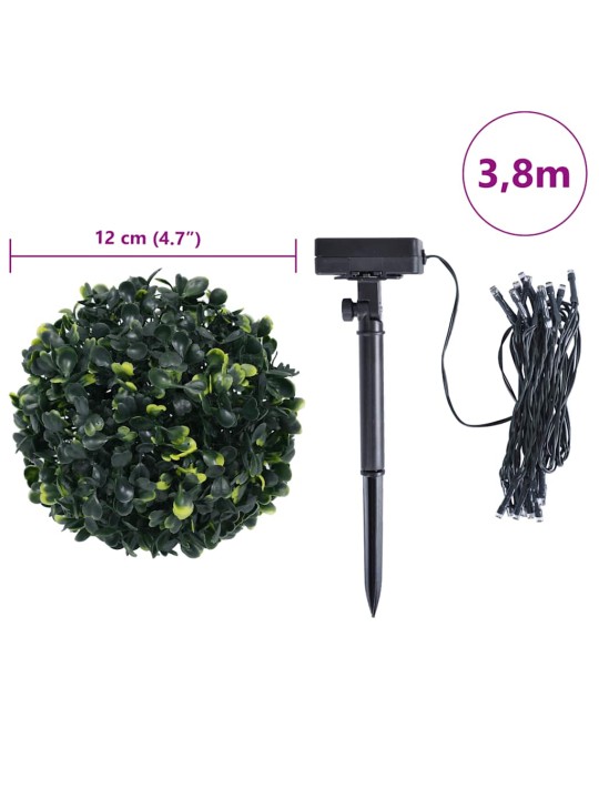 KUNSTPUKSPUIDUST PALLID LED TULEDEGA 4 TK ROHELINE 12 CM