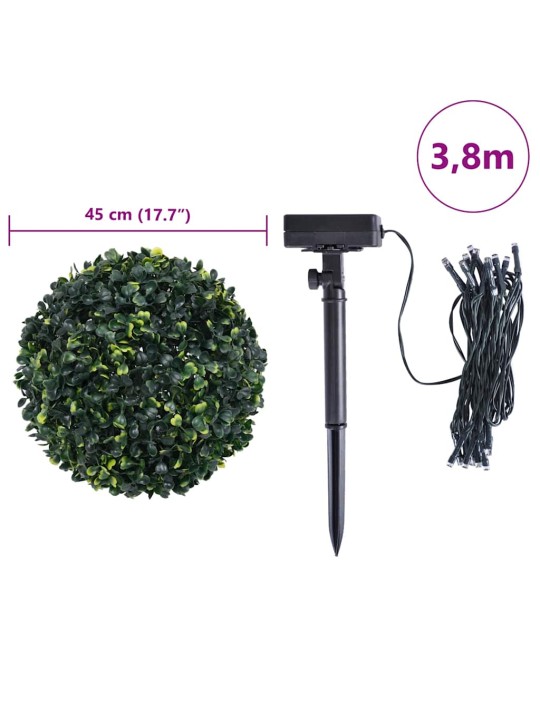 KUNSTPUKSPUIDUST PALLID LED TULEDEGA 2 TK ROHELINE 45 CM