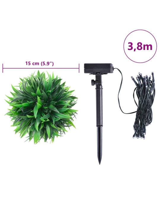 KUNSTPUKSPUIDUST PALLID LED TULEDEGA 4 TK ROHELINE 15 CM