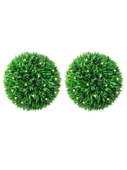 KUNSTPUKSPUIDUST PALLID LED TULEDEGA 2 TK ROHELINE 38 CM