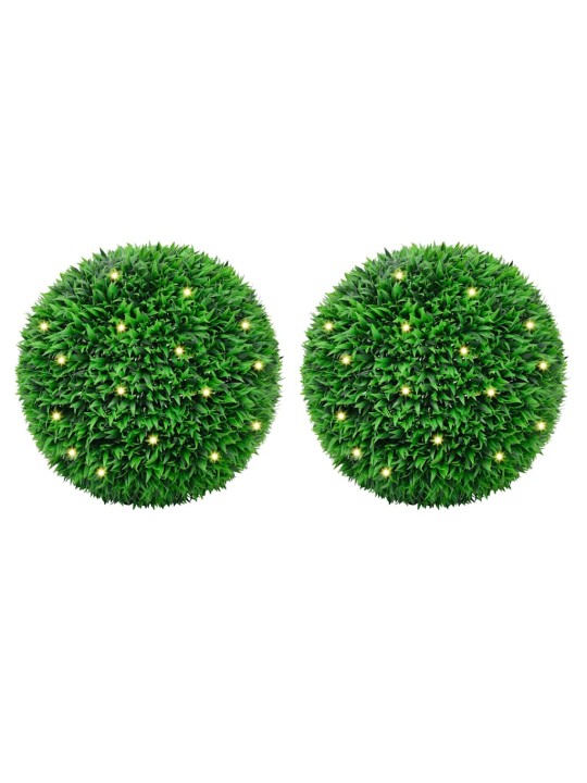 KUNSTPUKSPUIDUST PALLID LED TULEDEGA 2 TK ROHELINE 55 CM