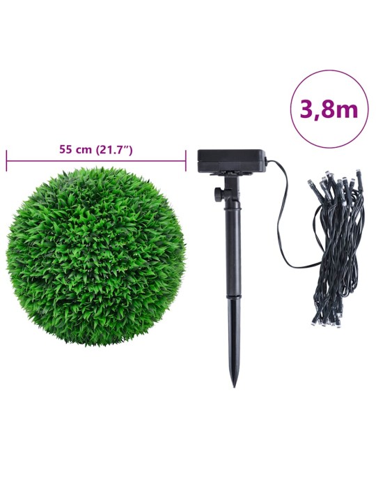KUNSTPUKSPUIDUST PALLID LED TULEDEGA 2 TK ROHELINE 55 CM