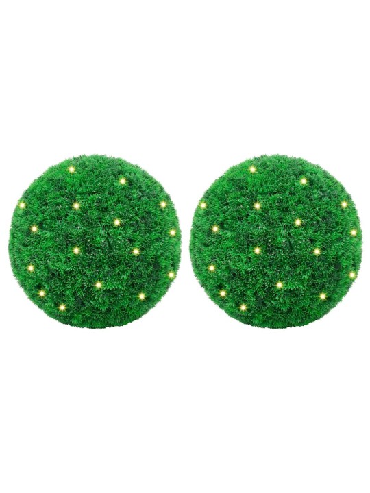 KUNSTPUKSPUIDUST PALLID LED TULEDEGA 2 TK ROHELINE 27 CM