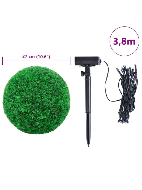 KUNSTPUKSPUIDUST PALLID LED TULEDEGA 2 TK ROHELINE 27 CM
