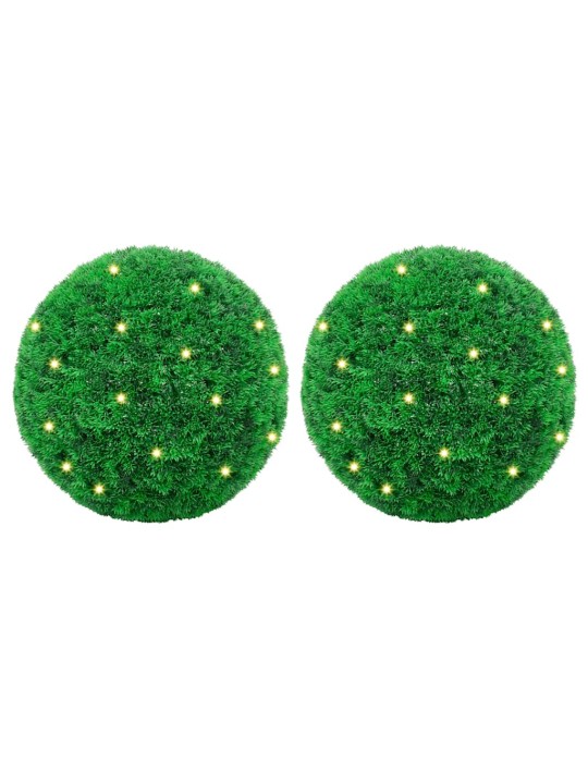 KUNSTPUKSPUIDUST PALLID LED TULEDEGA 2 TK ROHELINE 45 CM