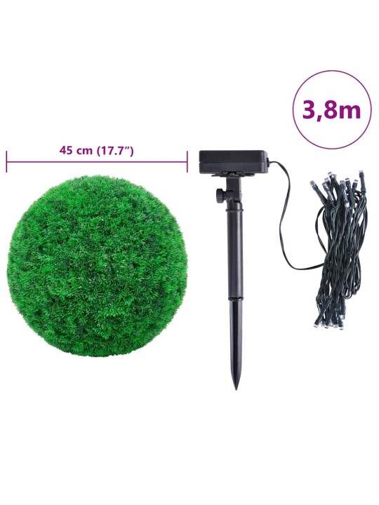 KUNSTPUKSPUIDUST PALLID LED TULEDEGA 2 TK ROHELINE 45 CM