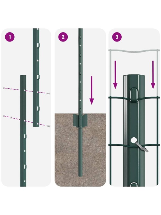 Aed koos postidega roheline 1.2 x 10 m teras