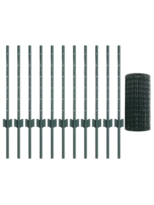 Aed koos postidega roheline 0.6 x 25 m teras