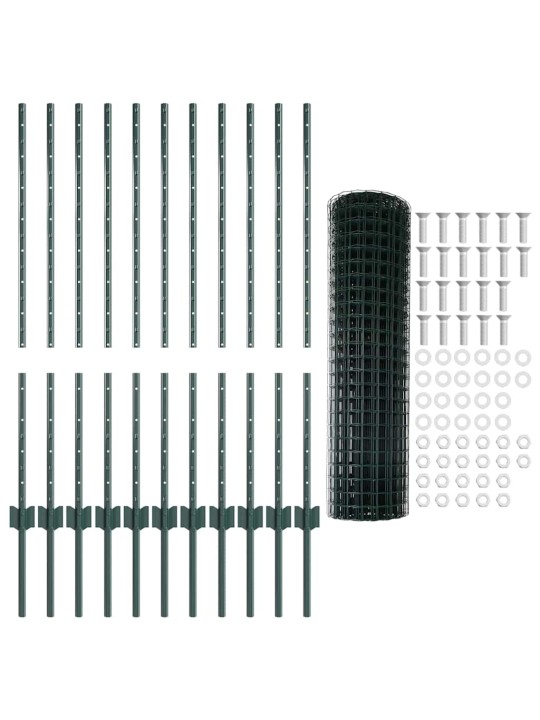 Aed koos postidega roheline 1 x 25 m teras