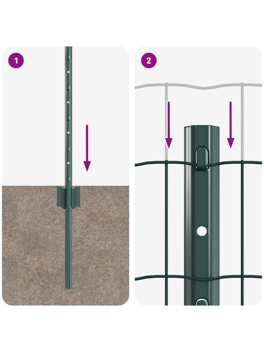 Aed koos postidega roheline 0.4 x 25 m teras