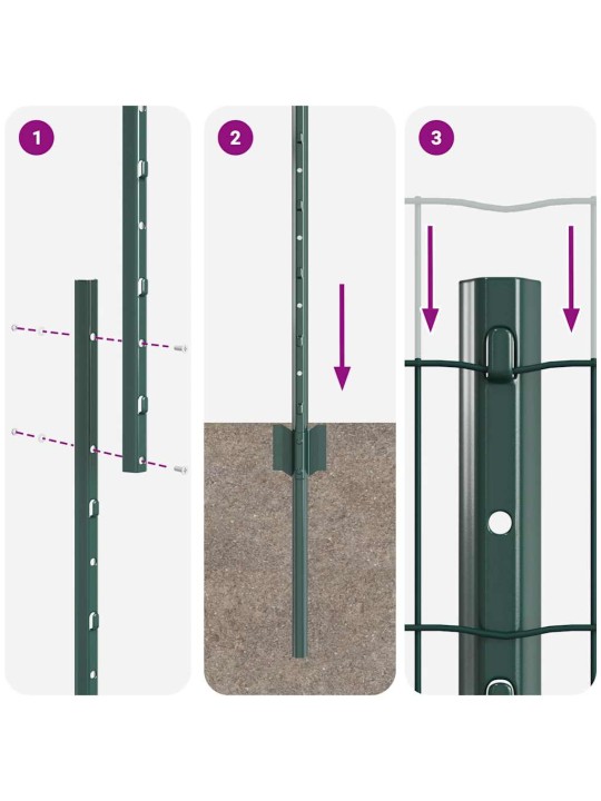 Aed koos postidega roheline 1.2 x 25 m teras