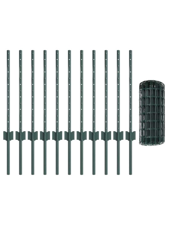 Aed koos postidega roheline 0.6 x 25 m teras