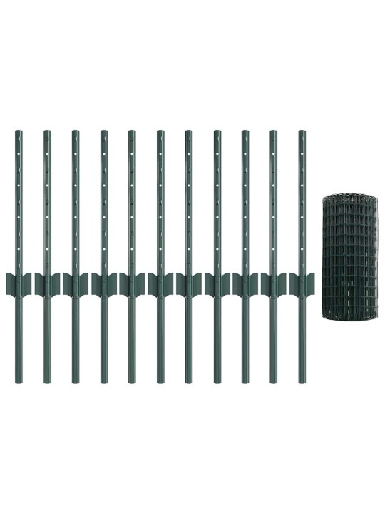 Aed koos postidega roheline 0.4 x 25 m teras