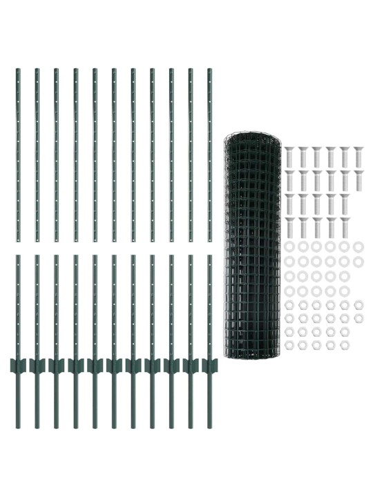 Aed koos postidega roheline 1.2 x 25 m teras