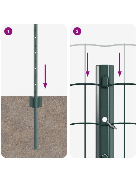 Aed koos postidega roheline 0.4 x 50 m teras
