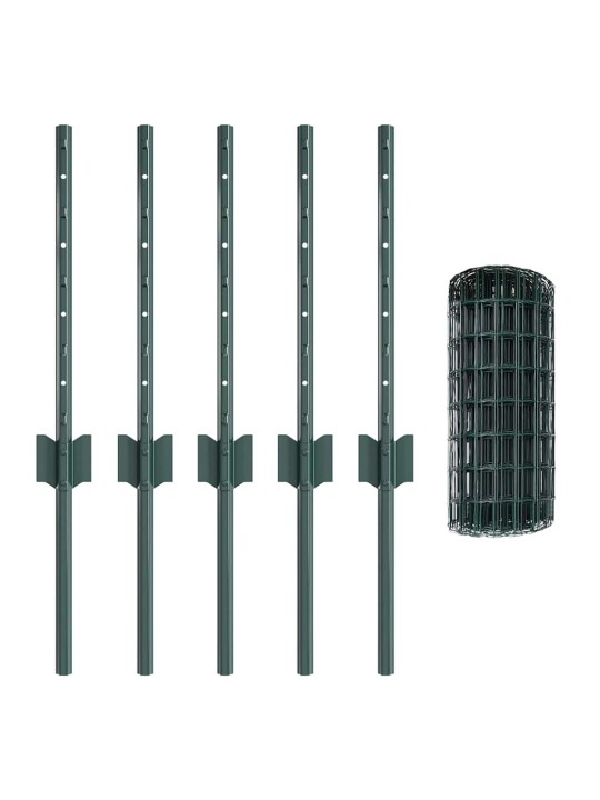 Aed koos postidega roheline 0.4 x 10 m teras