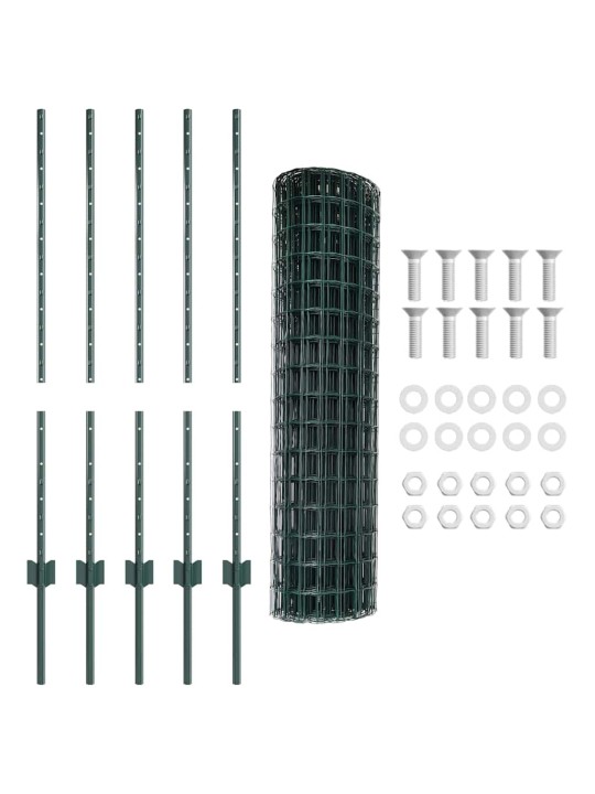 Aed koos postidega roheline 1 x 10 m teras