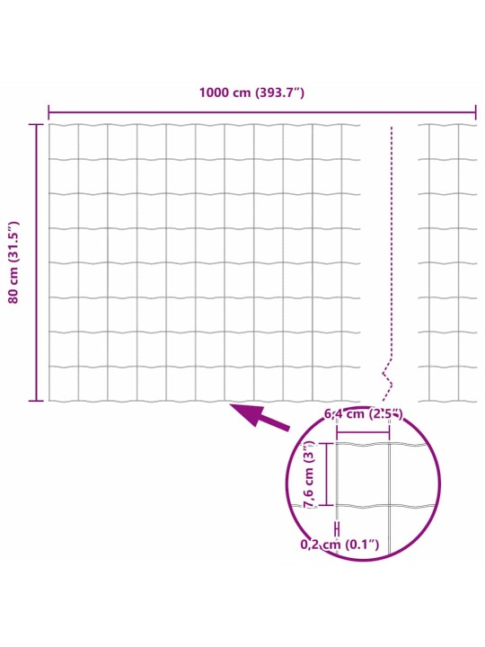 Aed koos postidega hall 0.8 x 10 m teras