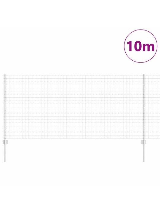Aed koos postidega hõbedane 1 x 10 m teras