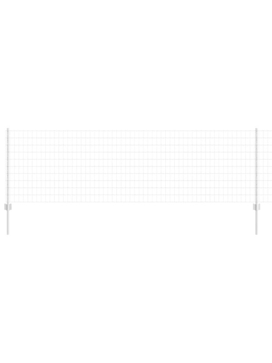 Aed koos postidega hõbedane 0.8 x 10 m teras