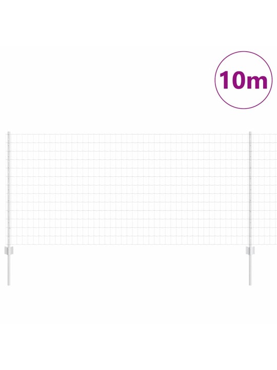 Aed koos postidega hõbedane 1 x 10 m teras