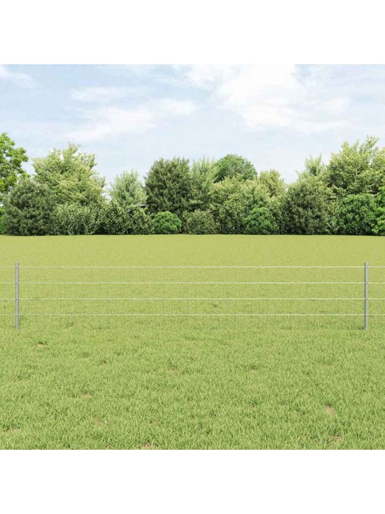 Aed koos postidega hõbedane 0.4 x 10 m teras