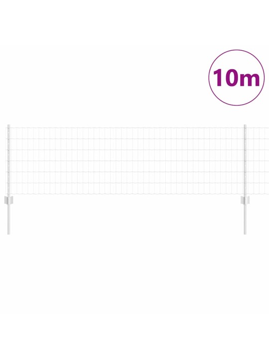 Aed koos postidega hõbedane 0.6 x 10 m teras