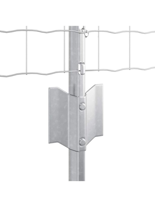 Aed koos postidega hõbedane 0.4 x 10 m teras
