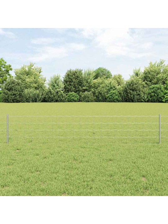 Aed koos postidega hõbedane 0.4 x 10 m teras