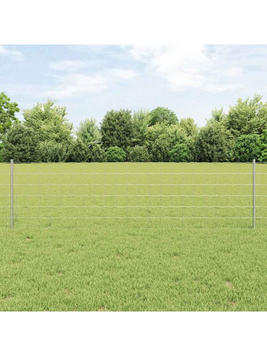 Aed koos postidega hõbedane 0.6 x 10 m teras
