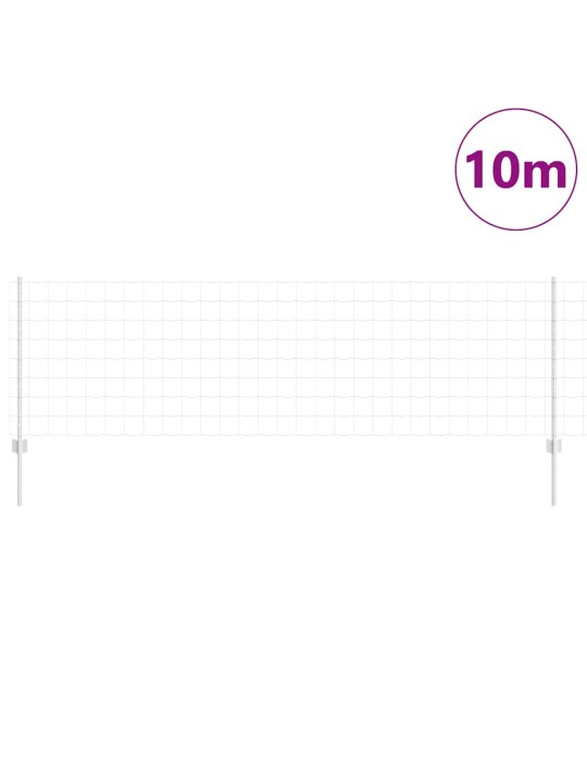 Aed koos postidega hõbedane 0.8 x 10 m teras