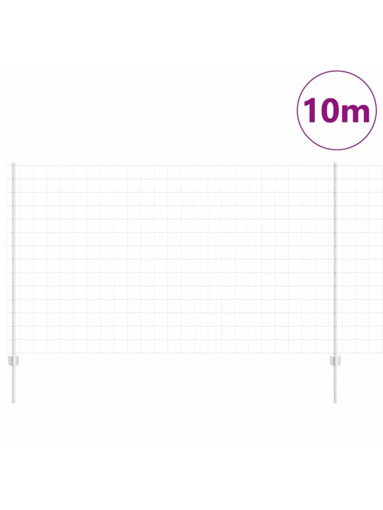 Aed koos postidega hõbedane 1.4 x 10 m teras