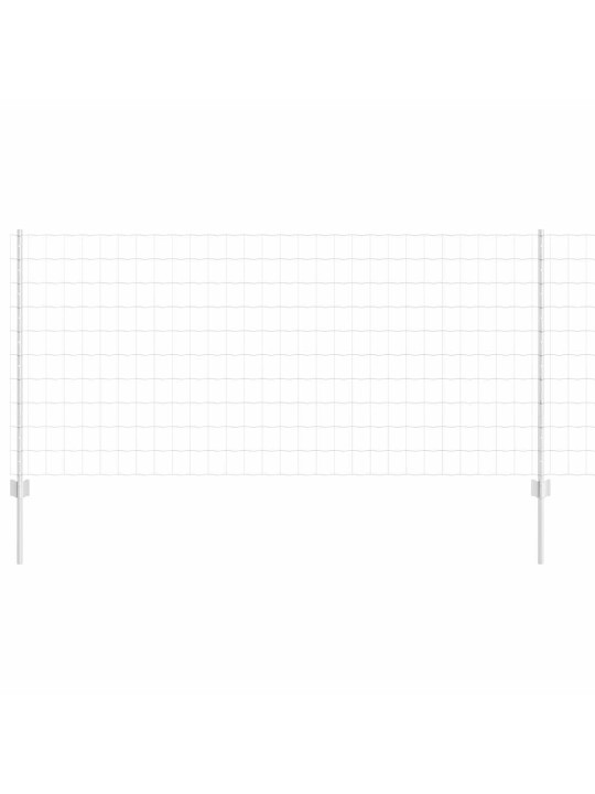 Aed koos postidega hõbedane 1 x 25 m teras
